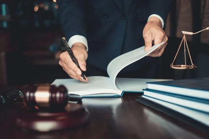 Elite Law Firm attorney reviewing legal documents
